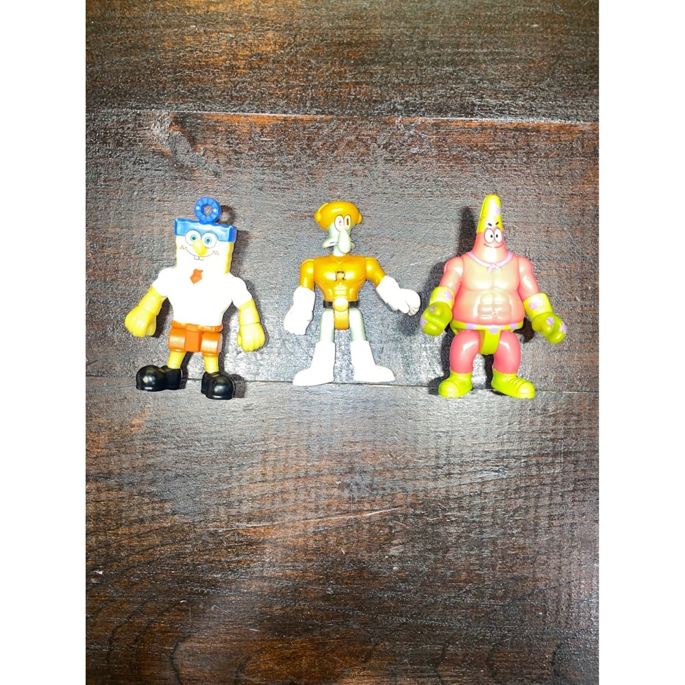 3 Mattel SpongeBob SquarePants Action Figures Squidward Patrick‎ Toy